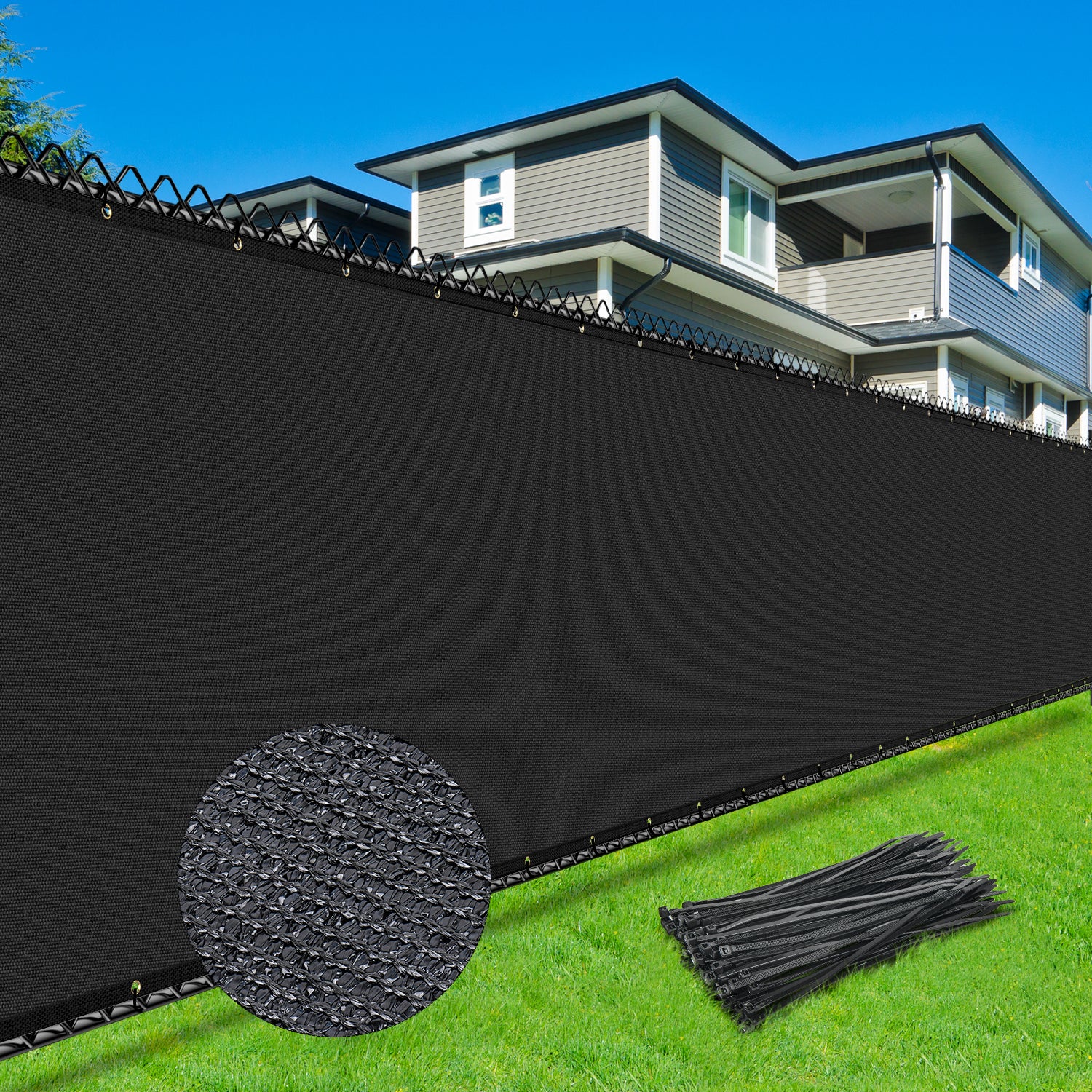 Privacy Screen Fence (6ft X 50ft, Black)