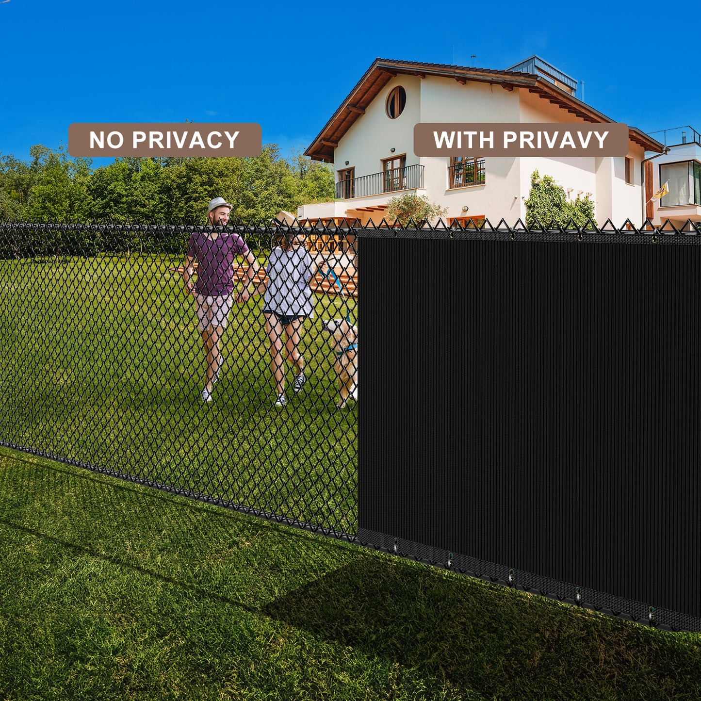 Privacy Screen Fence 5X50FT(Black)