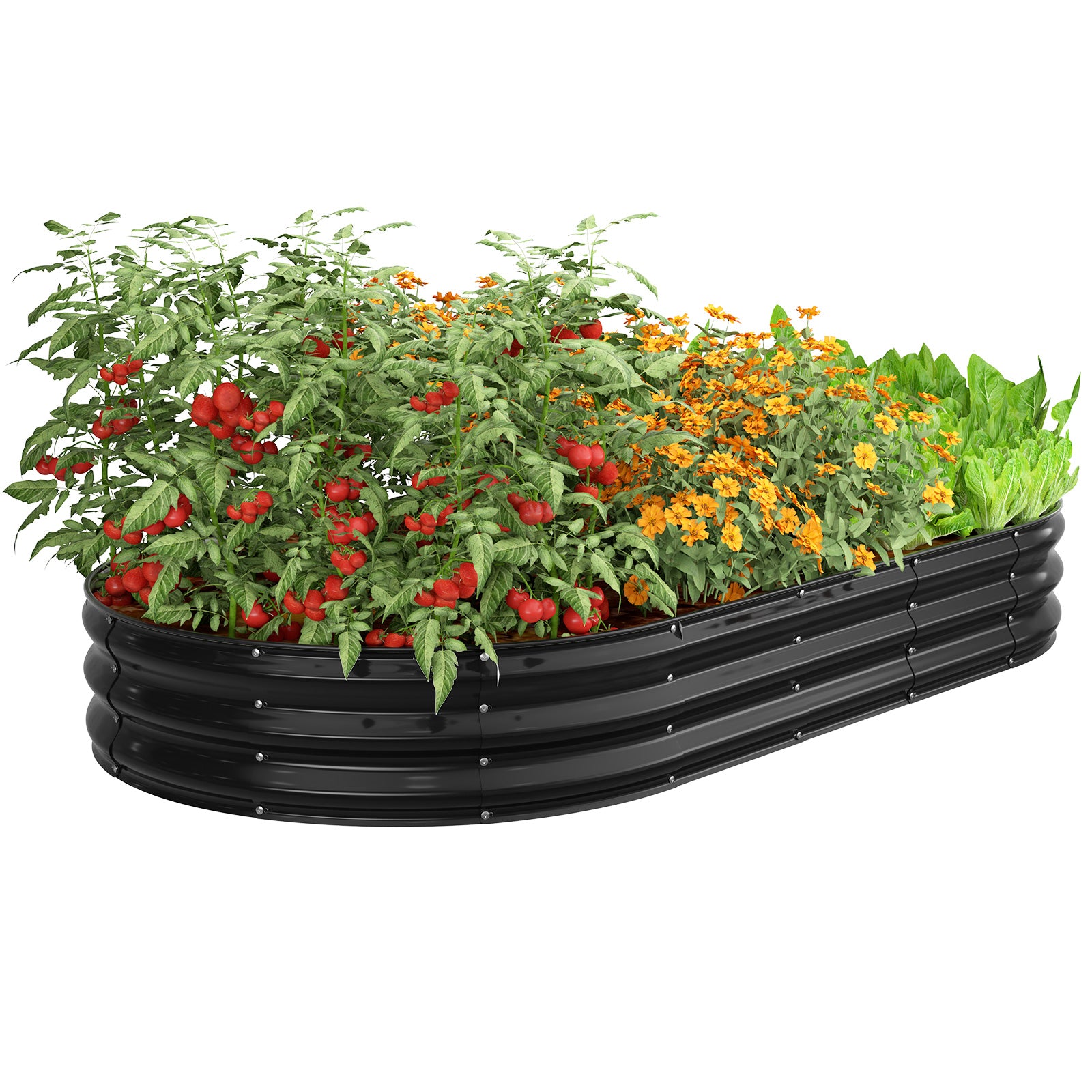 Raised Garden Bed(Black,8x4x1ft)