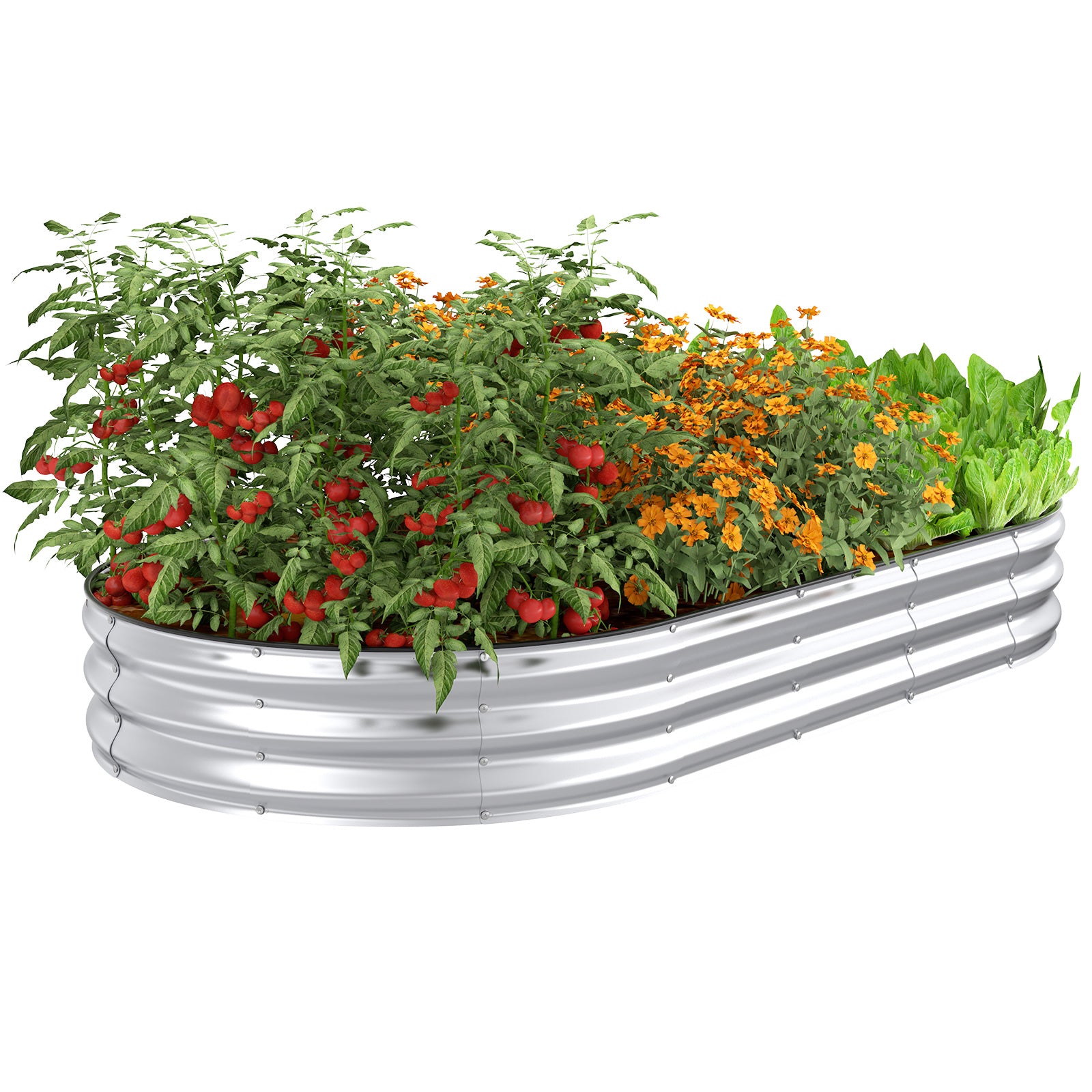 Raised Garden Bed(Silver,8x4x1ft)