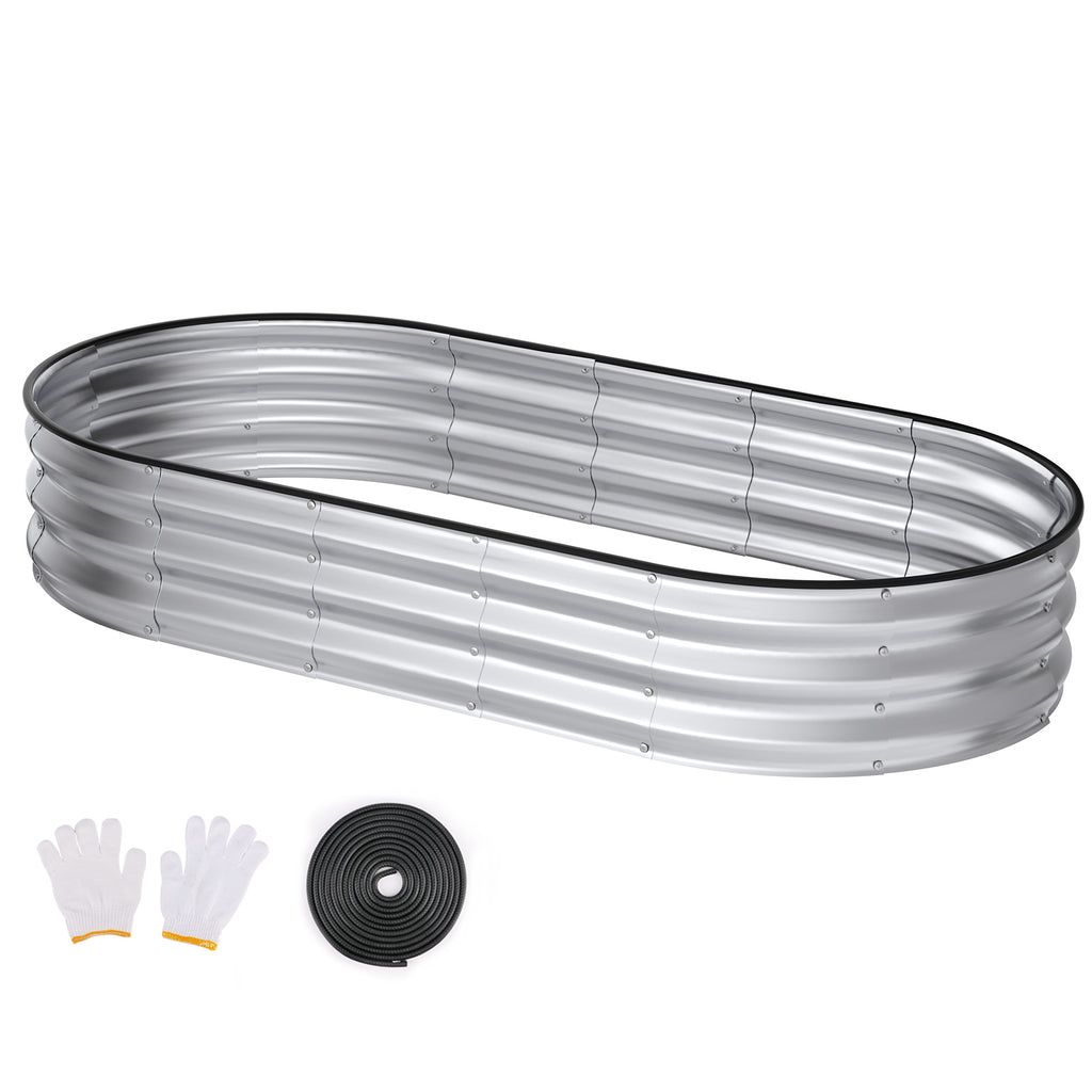 Raised Garden Bed(Silver,6x3x1ft)