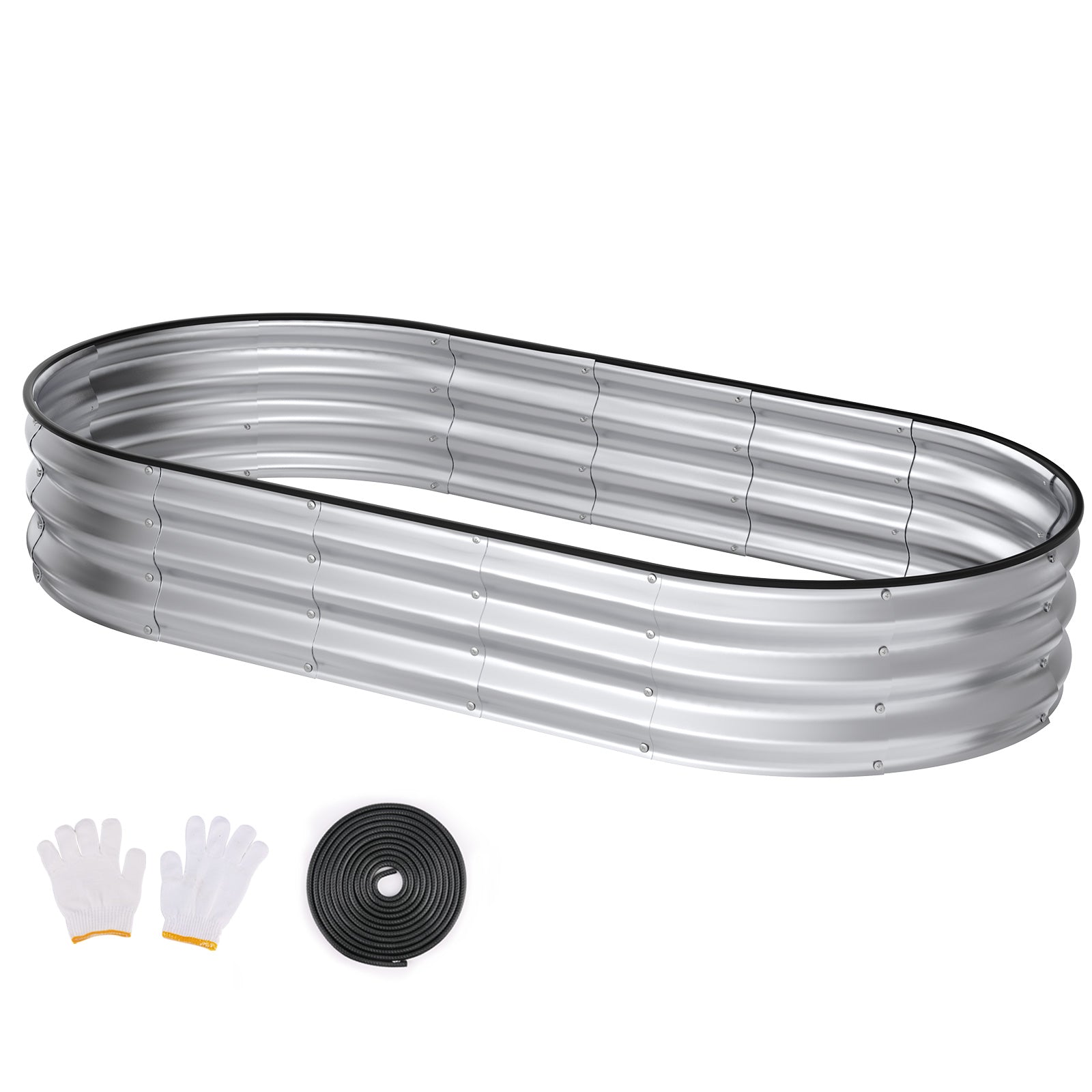 Raised Garden Bed(Silver,6x3x1ft)