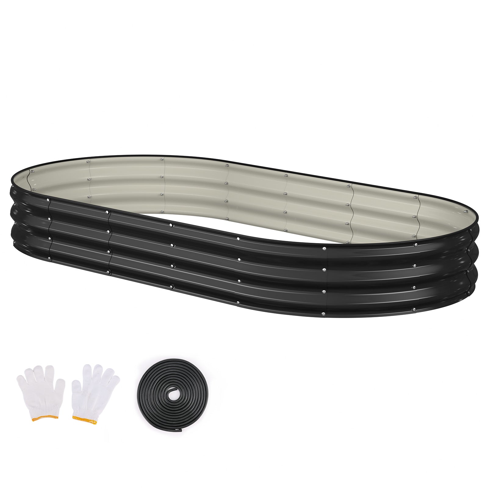 Raised Garden Bed(Black,8x4x1ft)