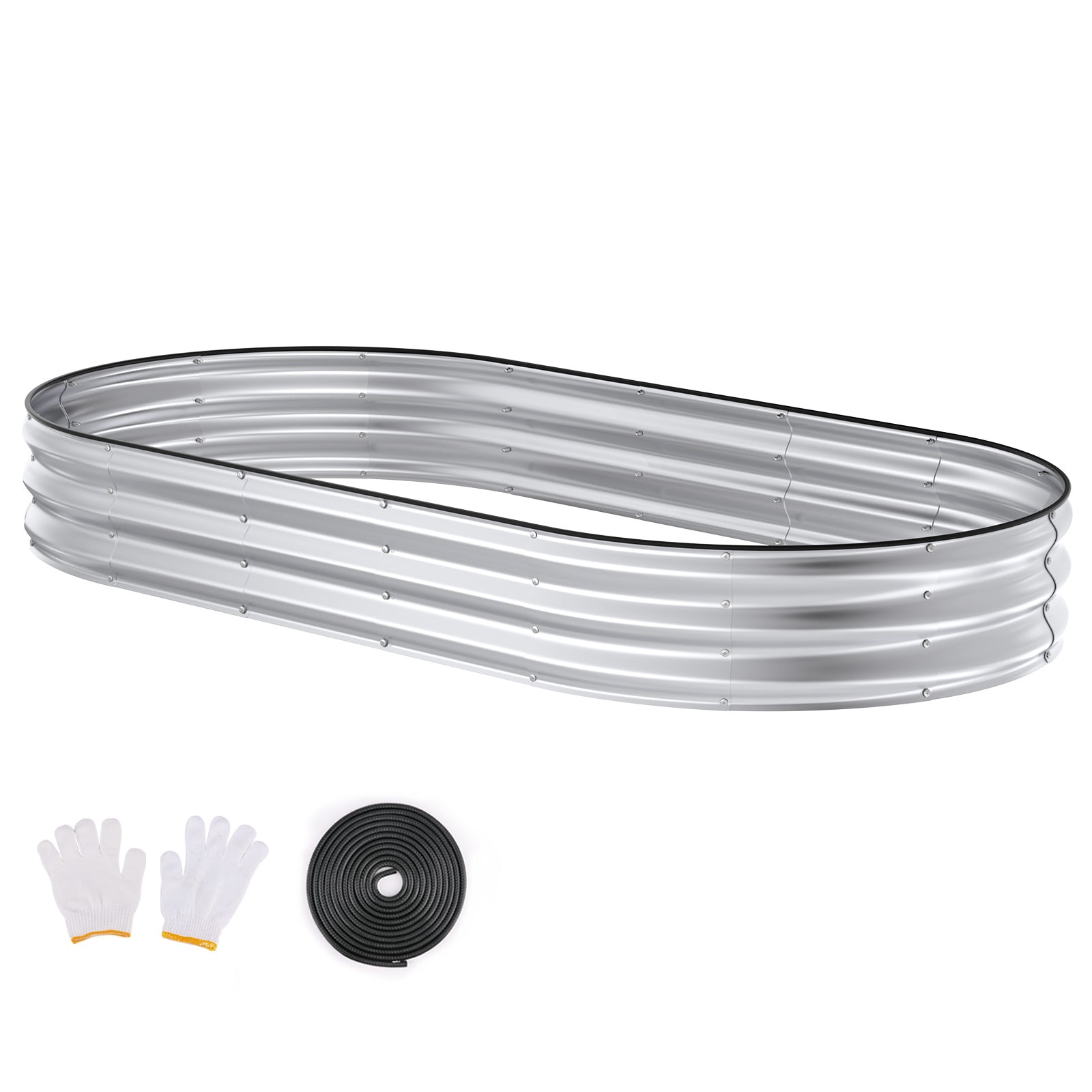 Raised Garden Bed(Silver,8x4x1ft)