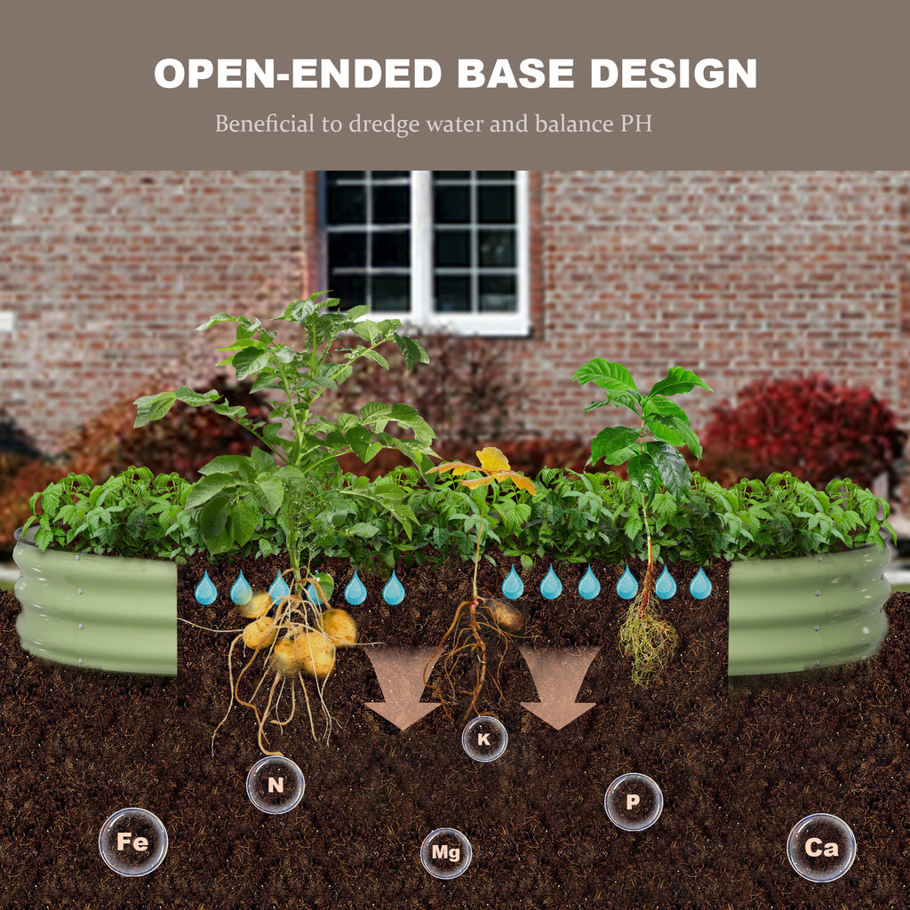 Raised Garden Bed(Green,8x4x1ft)