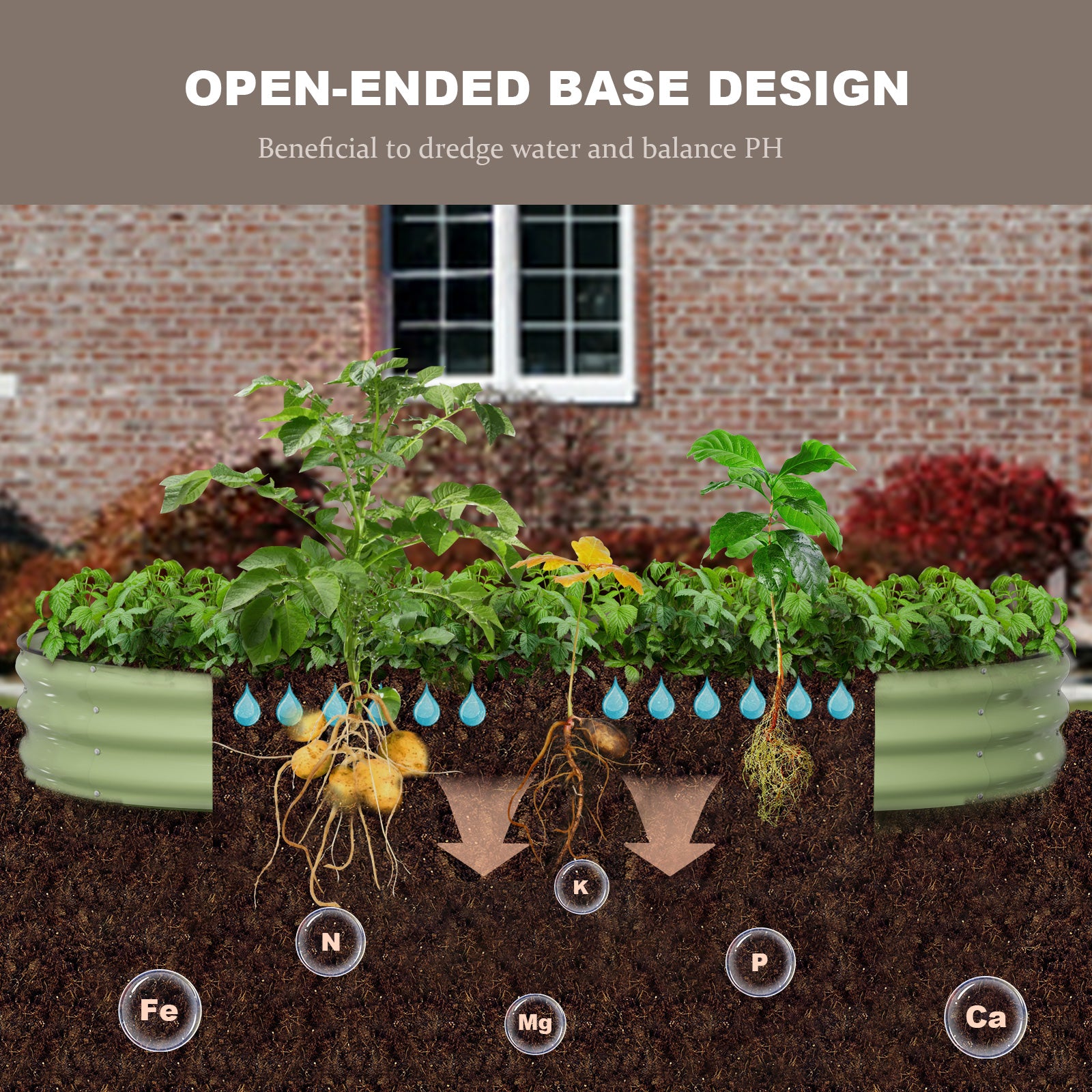 Raised Garden Bed(Green,8x4x1ft)