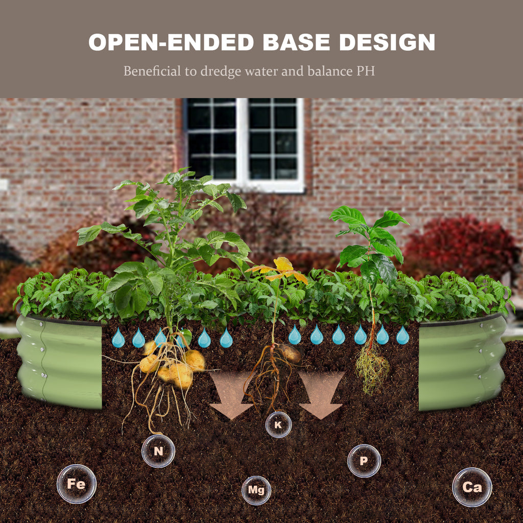 Raised Garden Bed(Green,6x3x1ft)