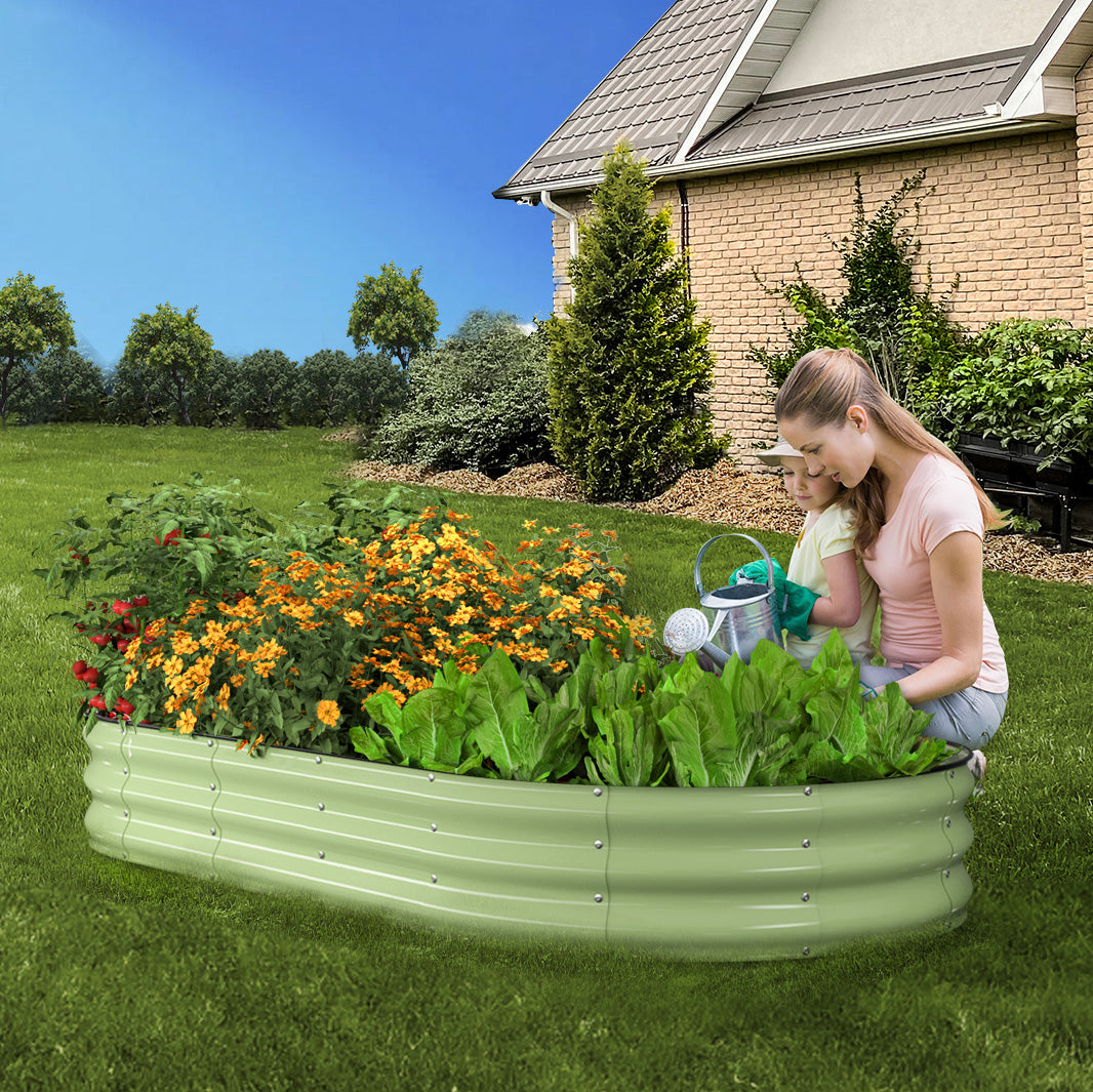 Raised Garden Bed(Green,8x4x1ft)
