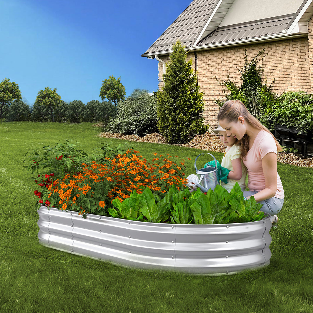 Raised Garden Bed(Silver,6x3x1ft)