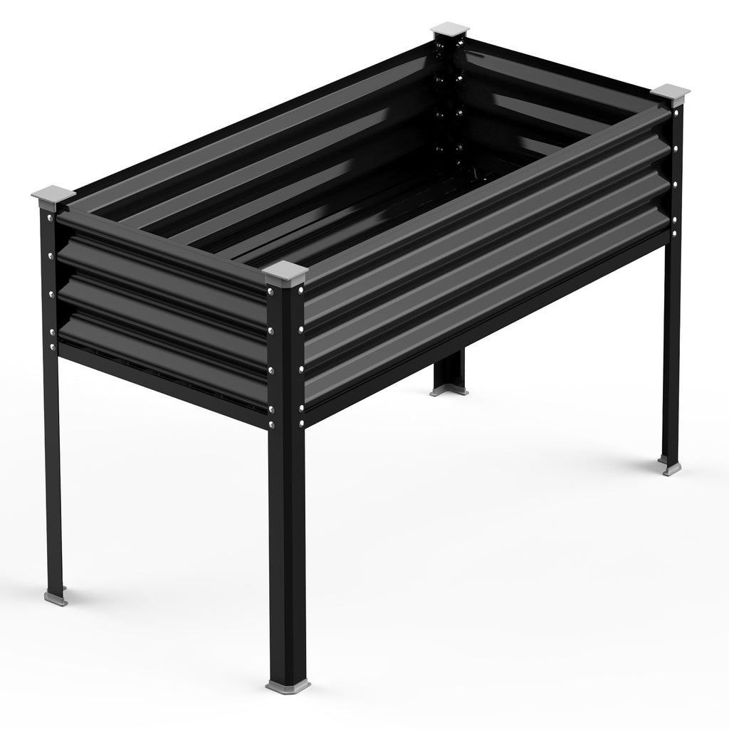 Raised Garden Bed with Legs(Black,48×24×32)