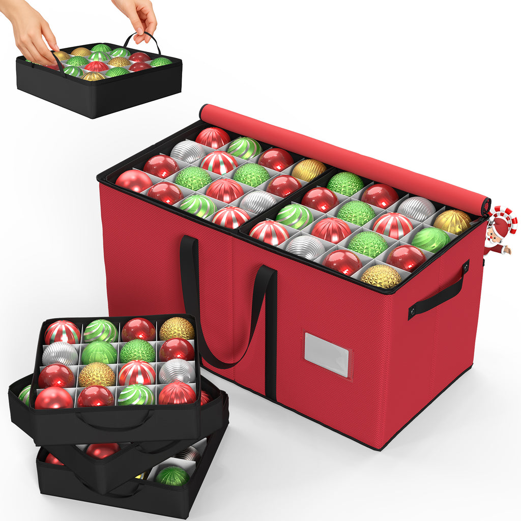 Christmas Ornament Storage Box（Red)