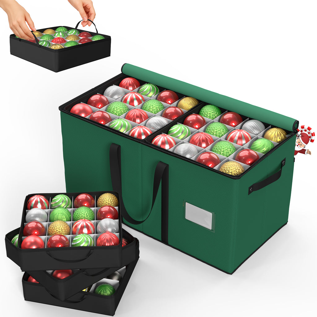 Christmas Ornament Storage Box (Green)