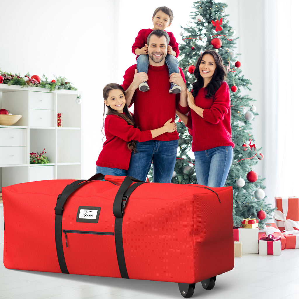 Rolling Christmas Tree Storage Bag (Red)
