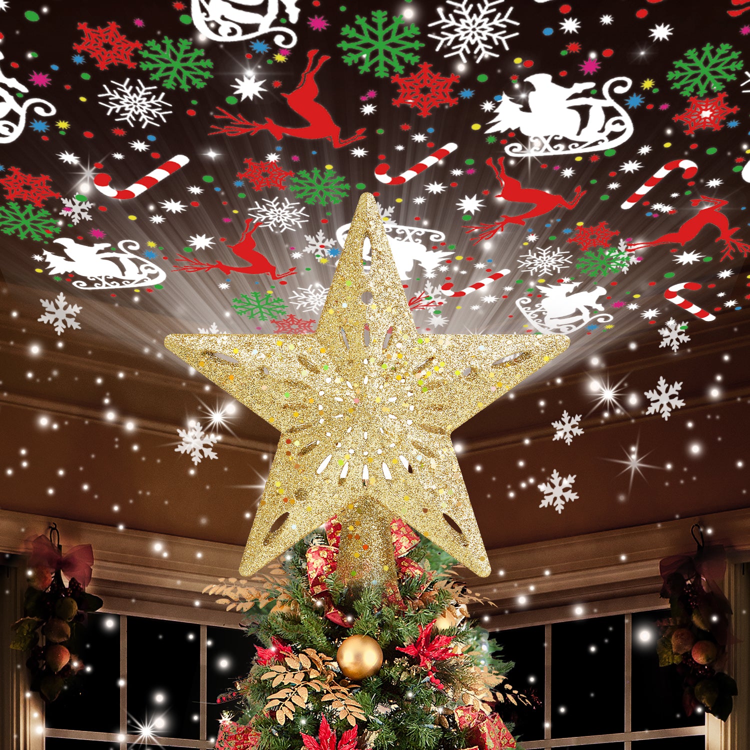 Christmas Tree Topper (Gold)