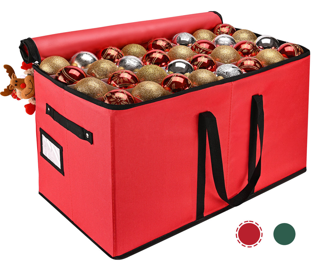 Christmas Ornament Storage Box(Red)