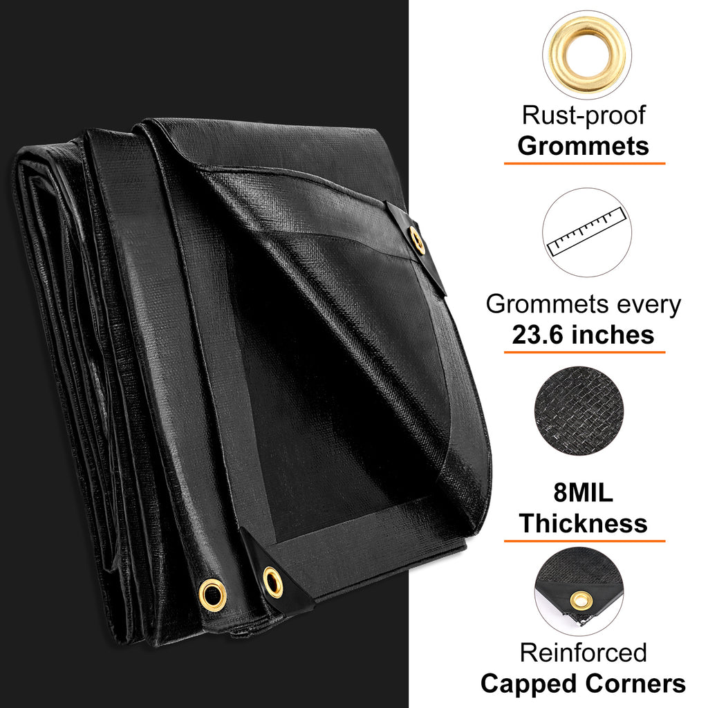 8 Mil Tarp（Black)