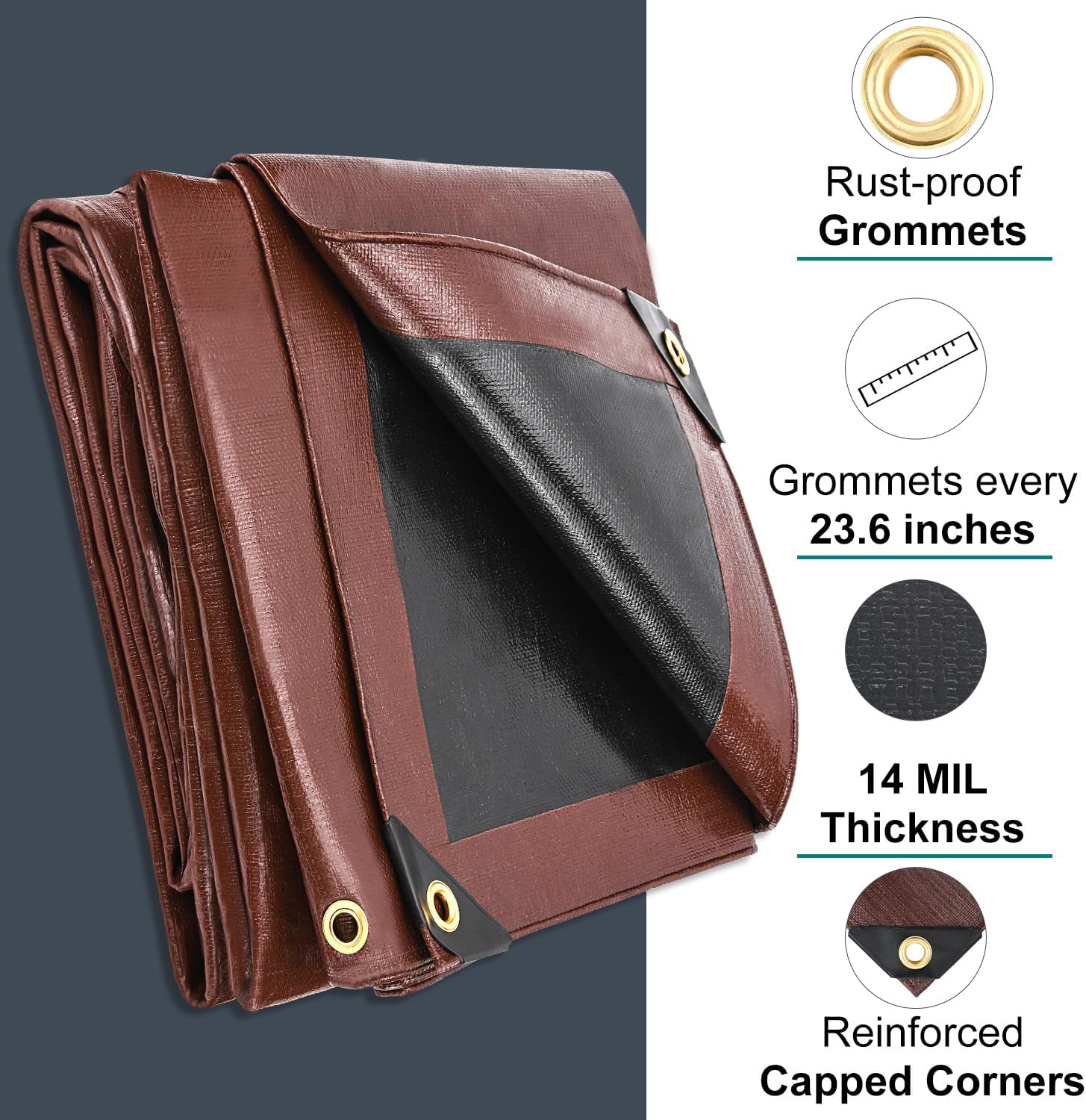 14 Mil Tarps (Brown)