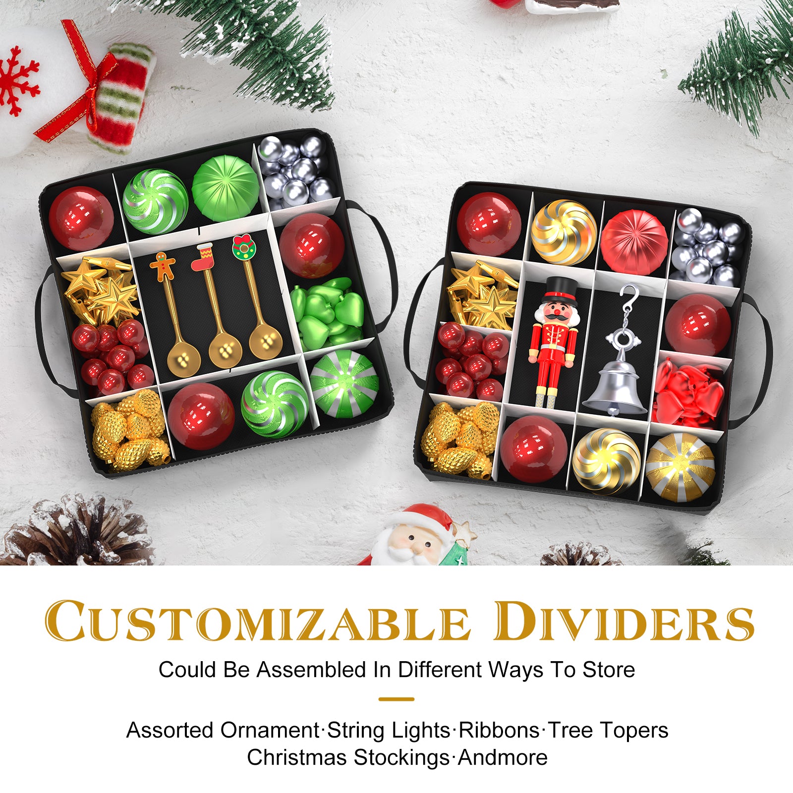 Christmas Ornament Storage Box (Green)