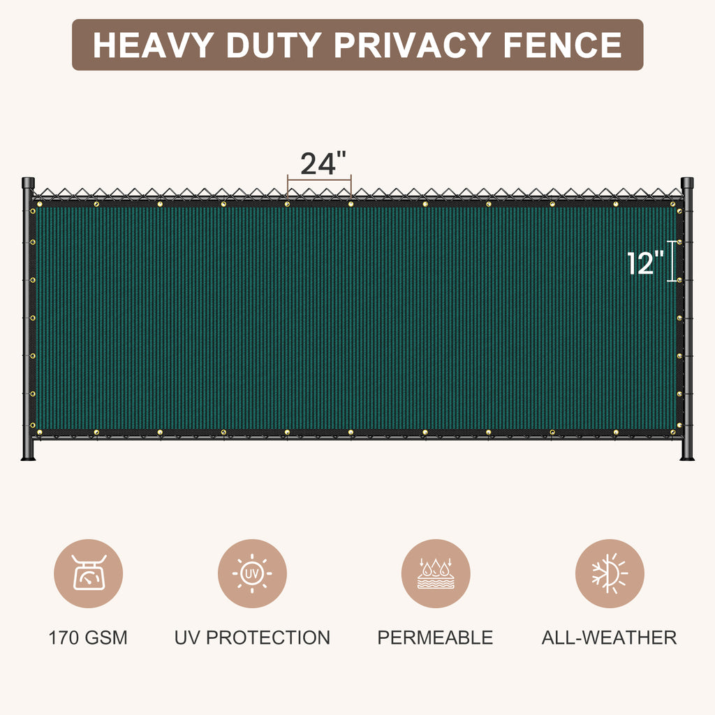 Privacy Screen Fence 5X50FT(Dark Green)