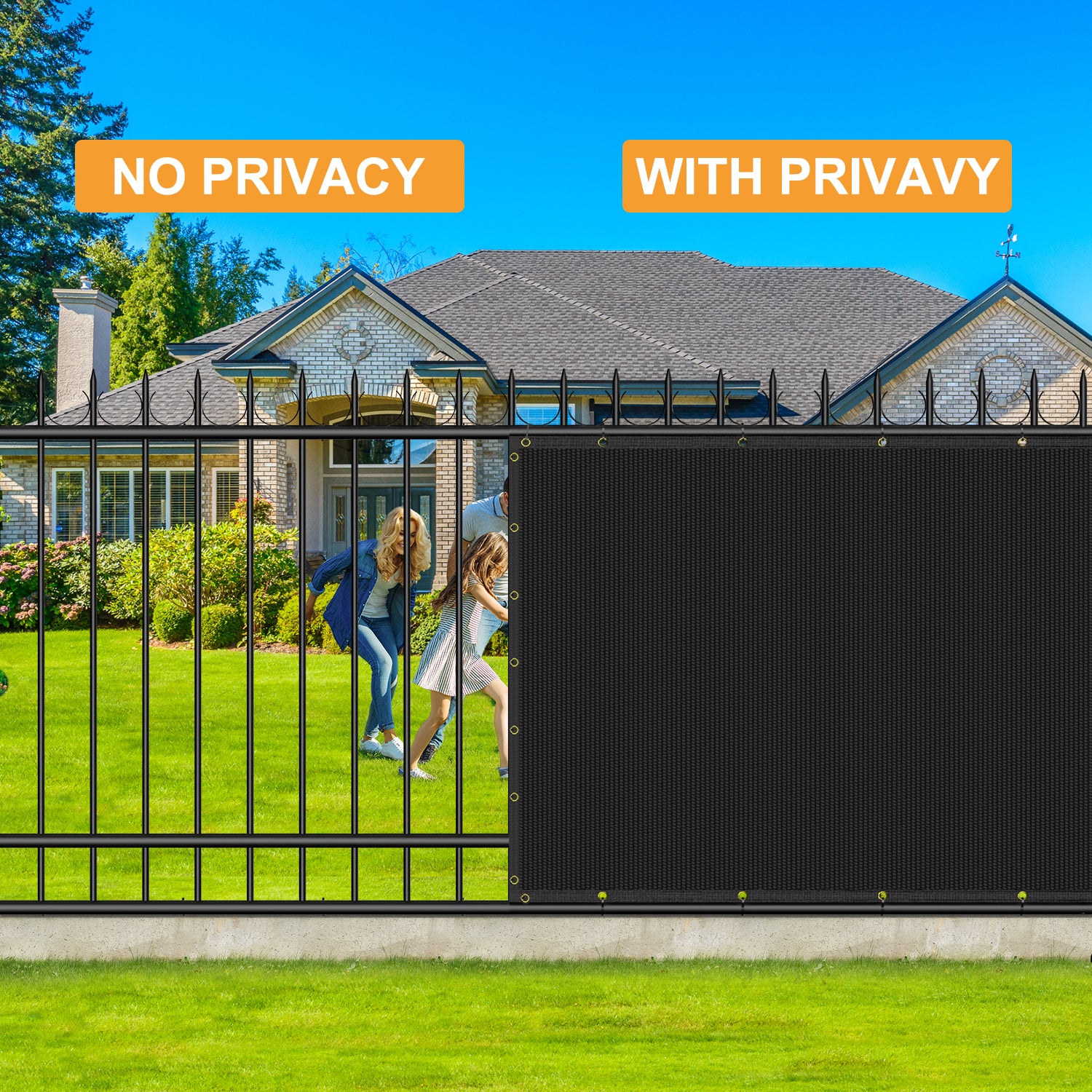 Privacy Screen Fence (6ft X 50ft, Black)