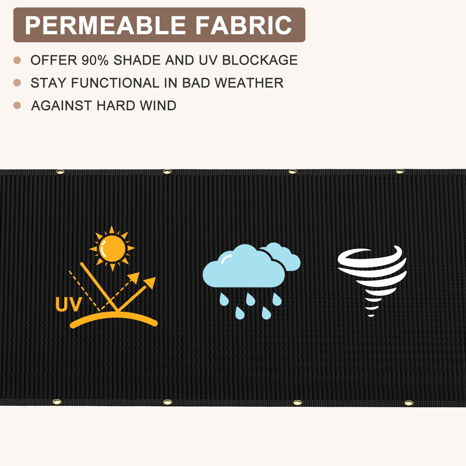 Privacy Screen Fence4X25FT(Black)