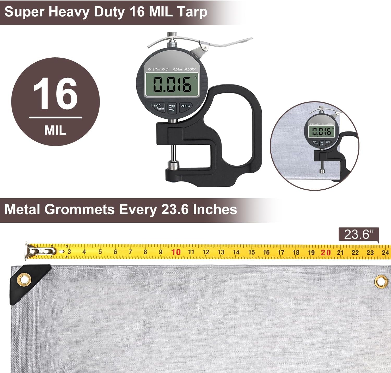 16 Mil Tarps (Silver)