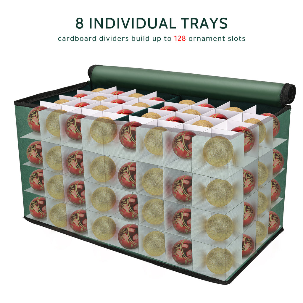 Christmas Ornament Storage Box(Green)