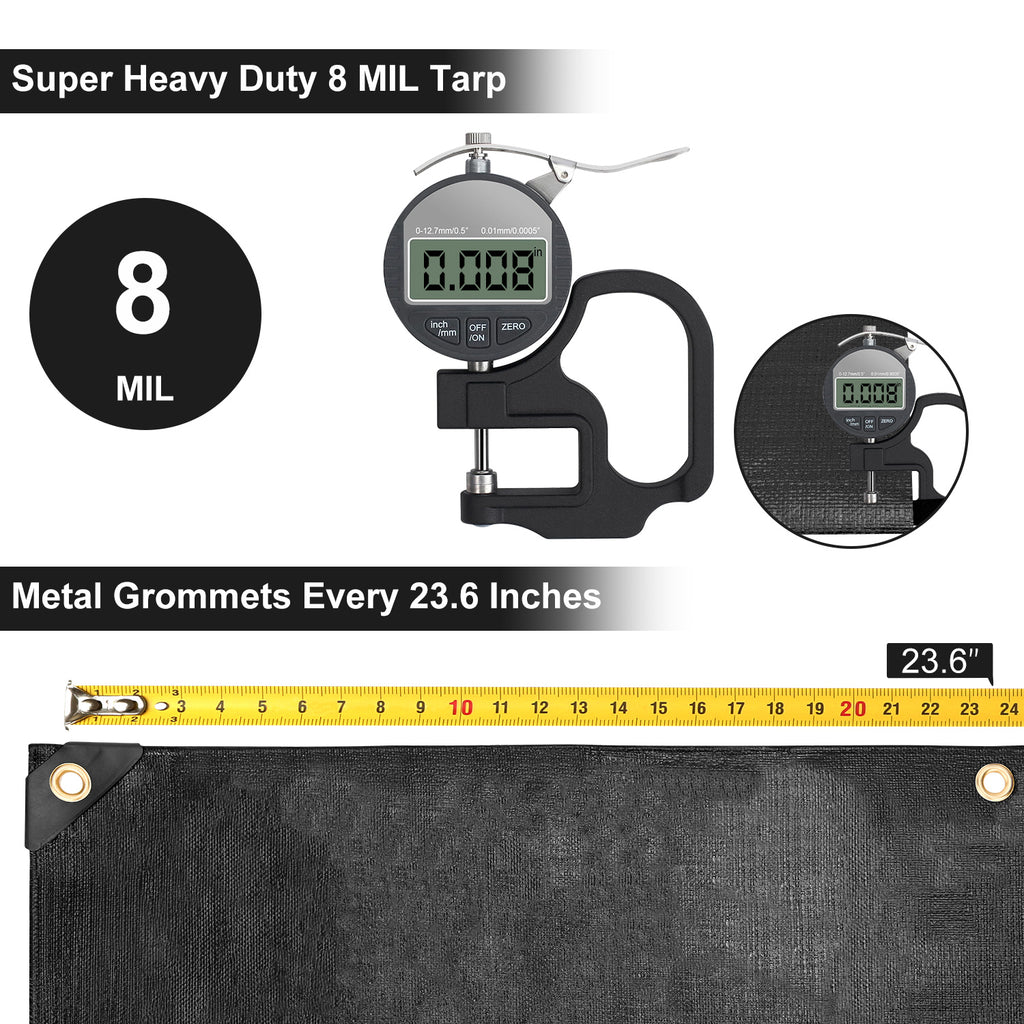8 Mil Tarp（Black)