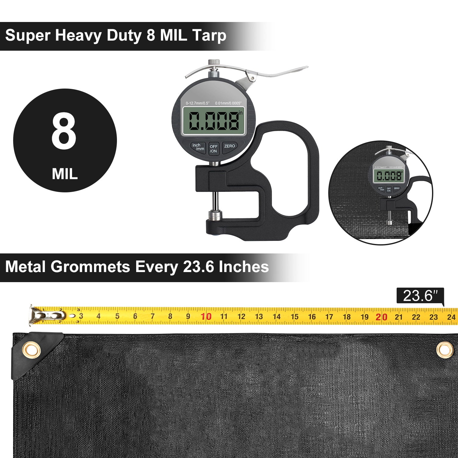 8 Mil Tarp（Black)