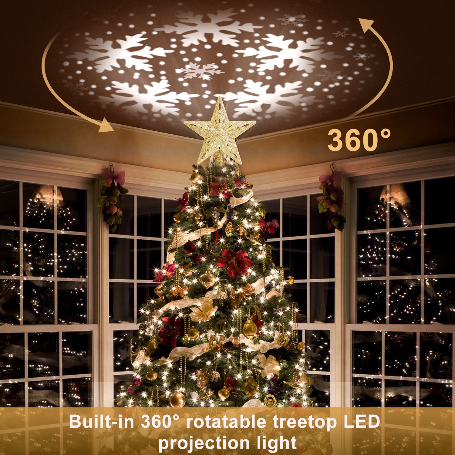 Christmas Tree Topper (Gold)