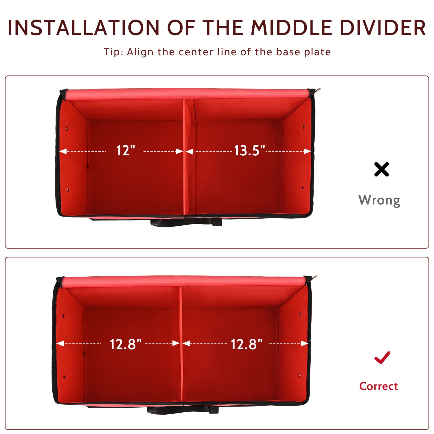 Christmas Ornament Storage Box(Red)