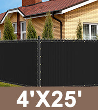 Privacy Screen Fence4X25FT(Black)