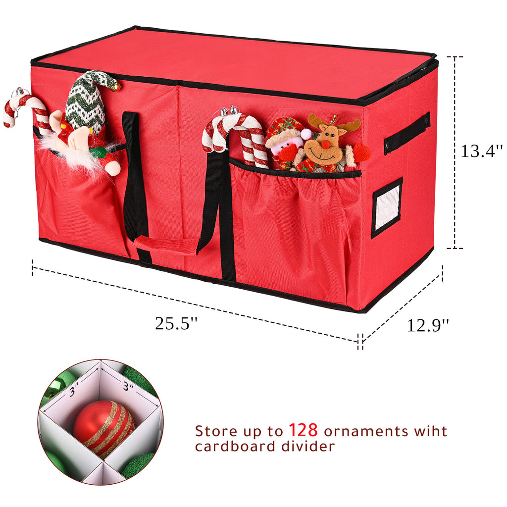 Christmas Ornament Storage Box(Red)