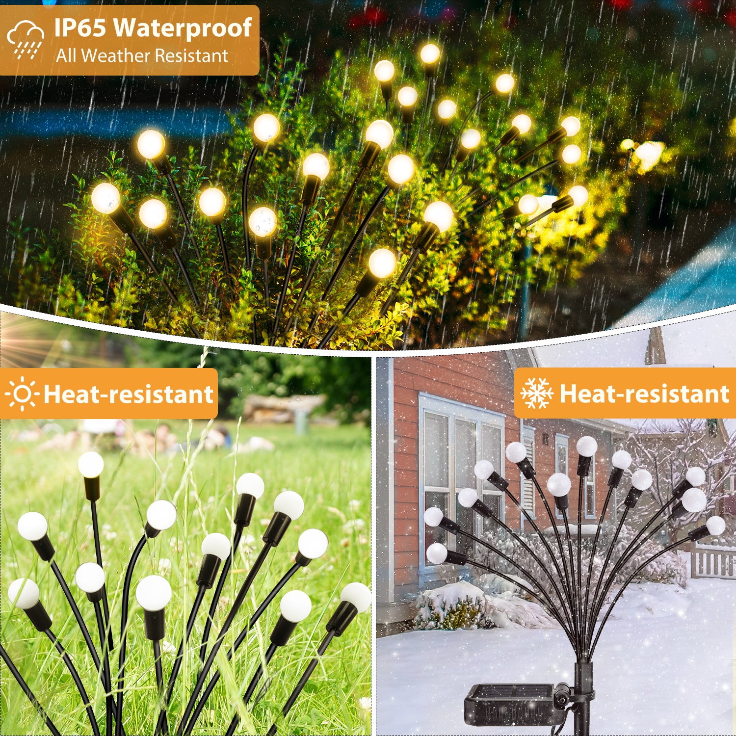 Firefly Solar Lights 4 Packs (Warm White)