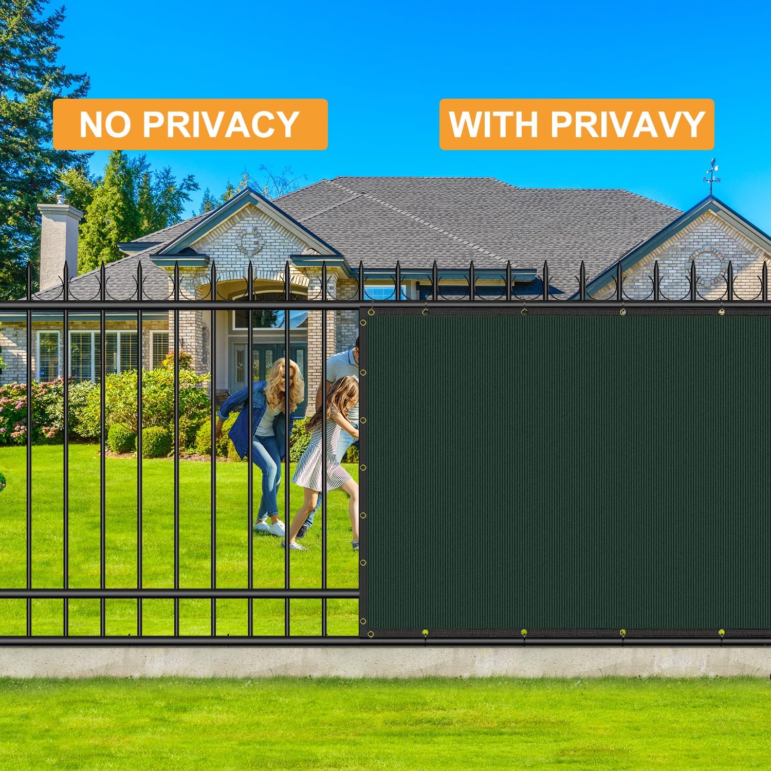 Privacy Screen Fence (6ft X 50ft, Dark Green)