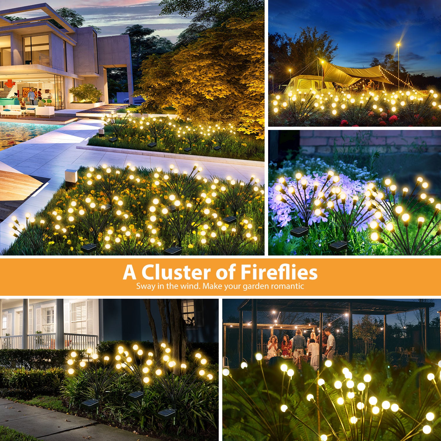 Firefly Solar Lights 2 Packs (Warm White)