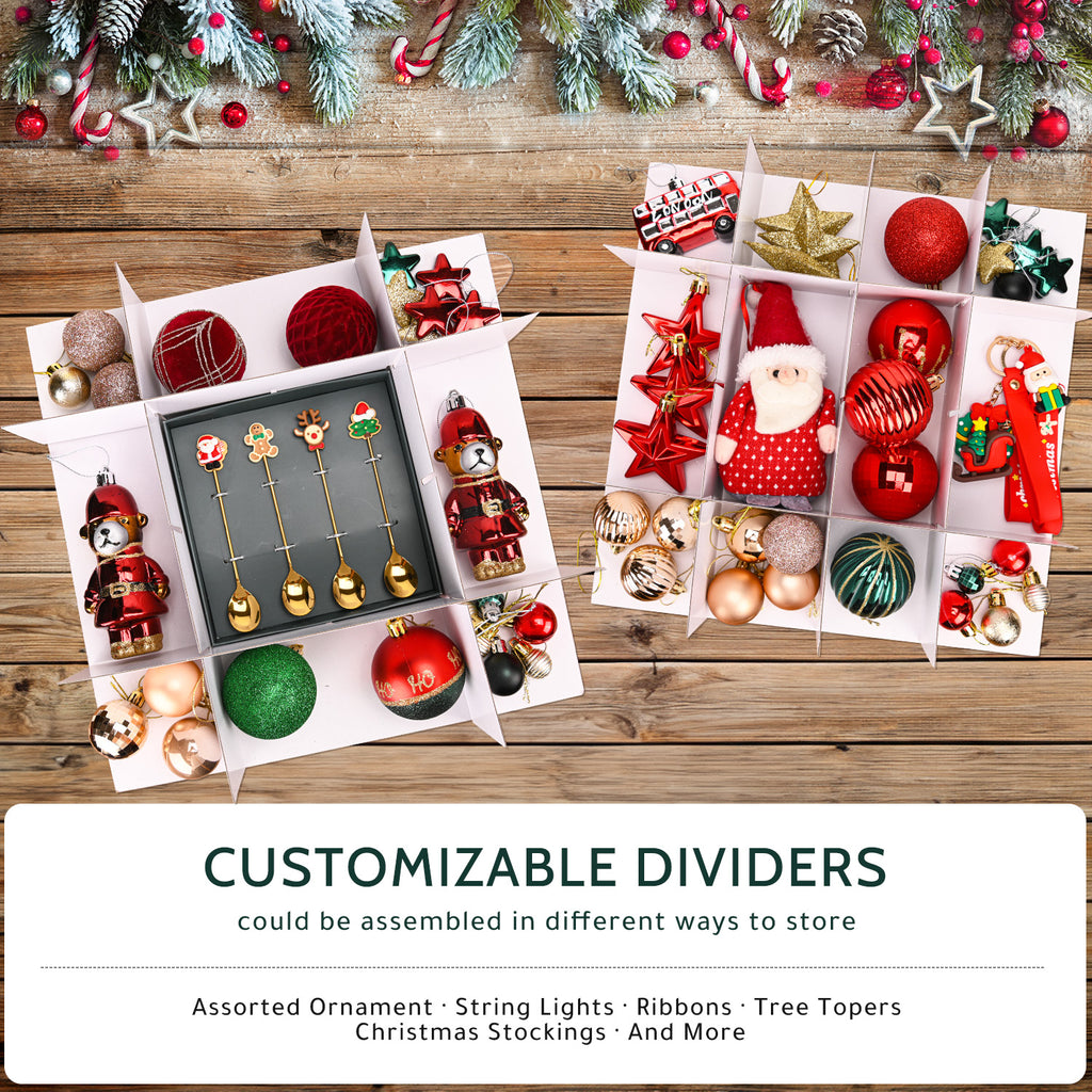 Christmas Ornament Storage Box(Green)