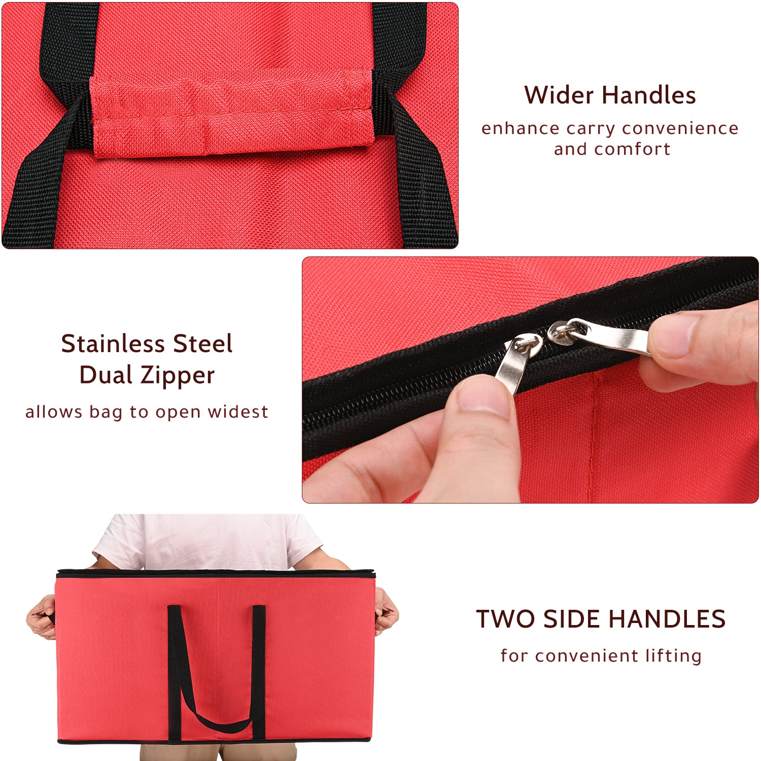 Christmas Ornament Storage Box(Red)