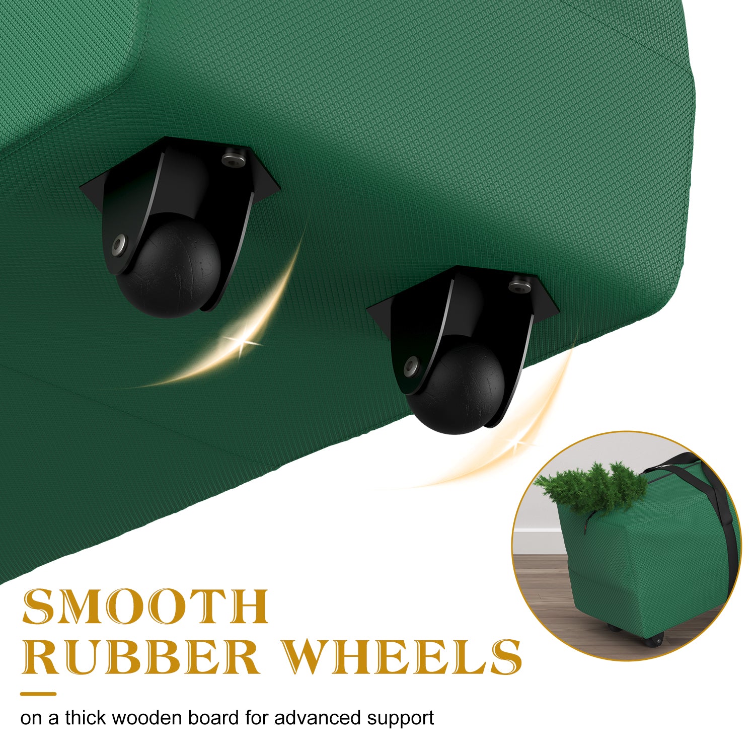 Rolling Christmas Tree Storage Bag( Green)