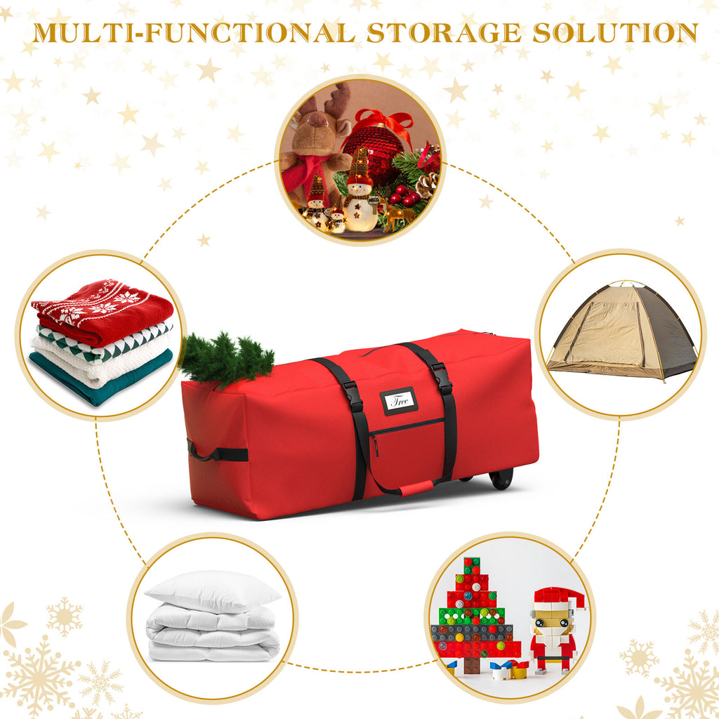 Rolling Christmas Tree Storage Bag (Red)