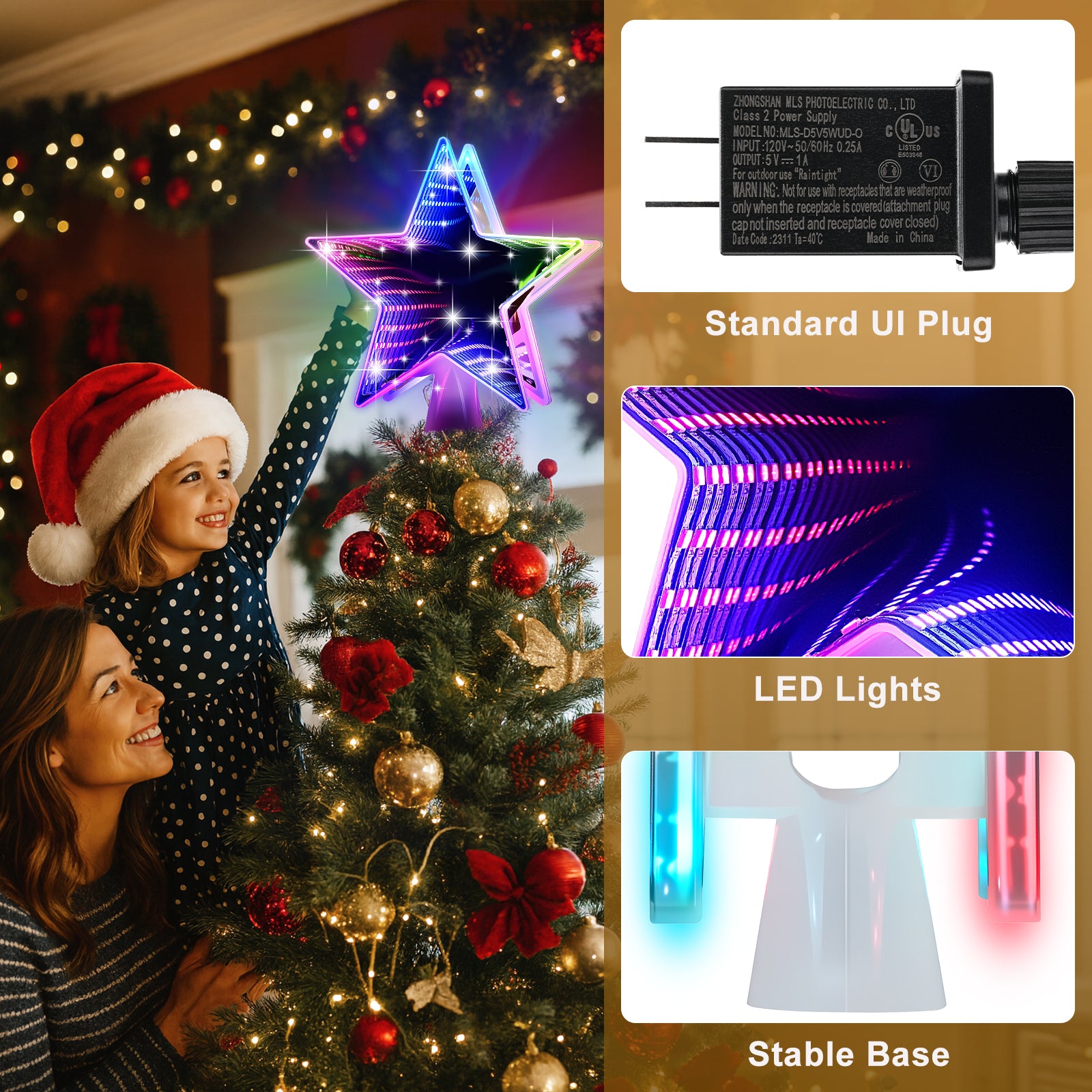 Christmas Tree Topper Star（Multicolour）