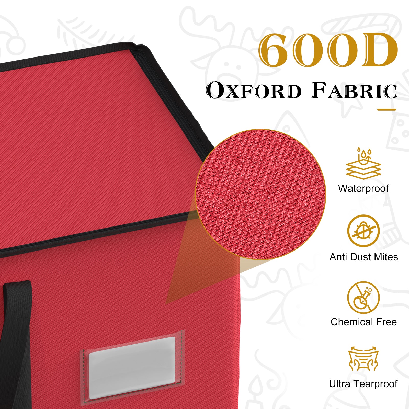 Christmas Ornament Storage Box（Red)