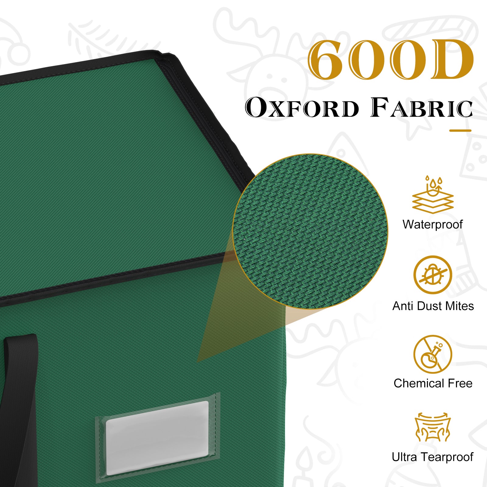 Christmas Ornament Storage Box (Green)