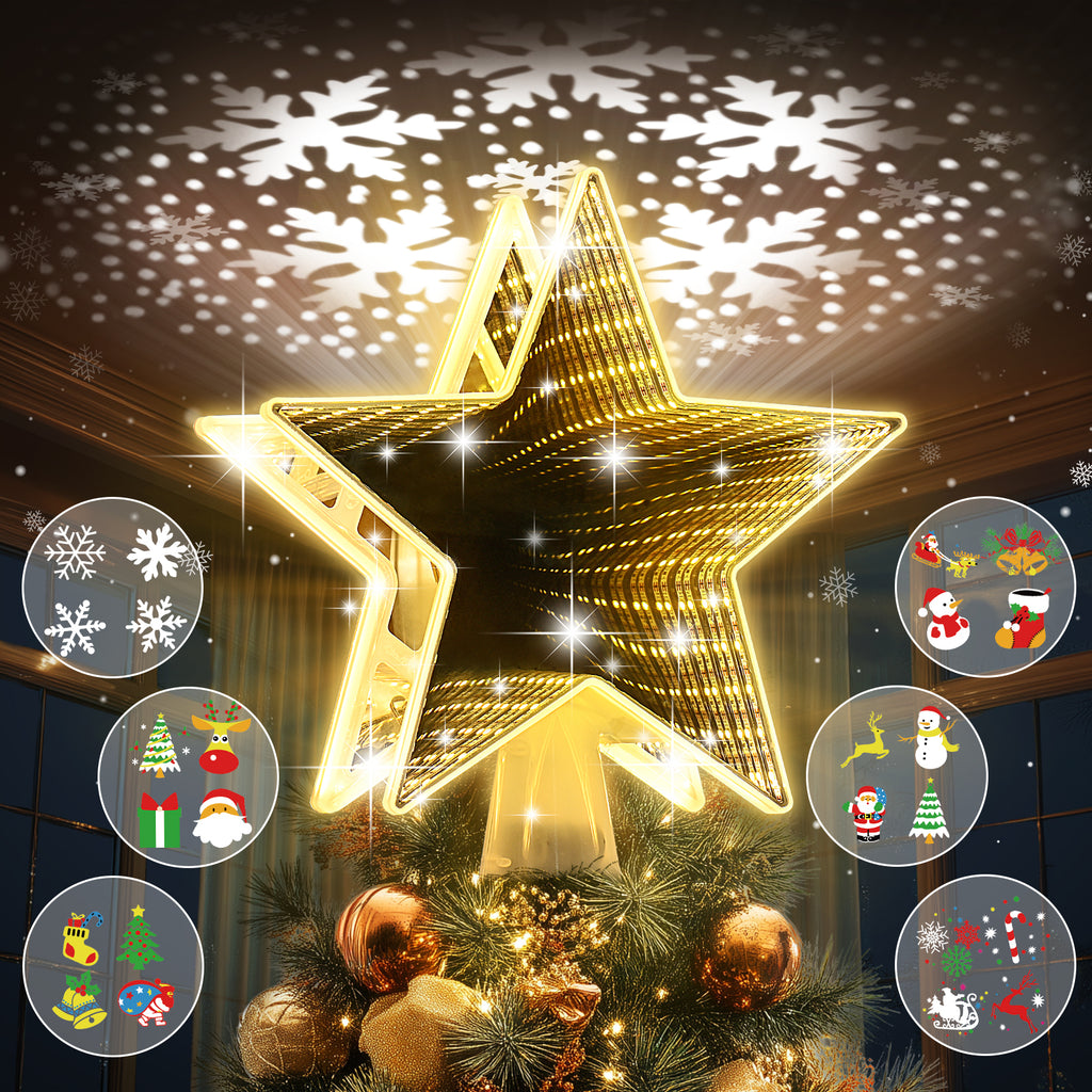 Christmas Tree Topper Star（Warm Color）