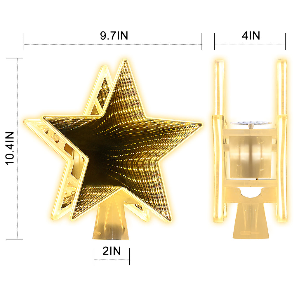 Christmas Tree Topper Star（Warm Color）