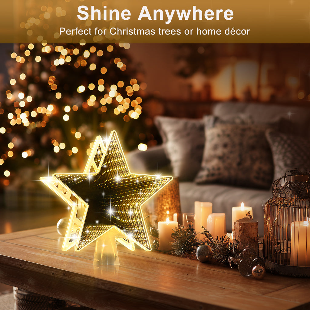 Christmas Tree Topper Star（Warm Color）