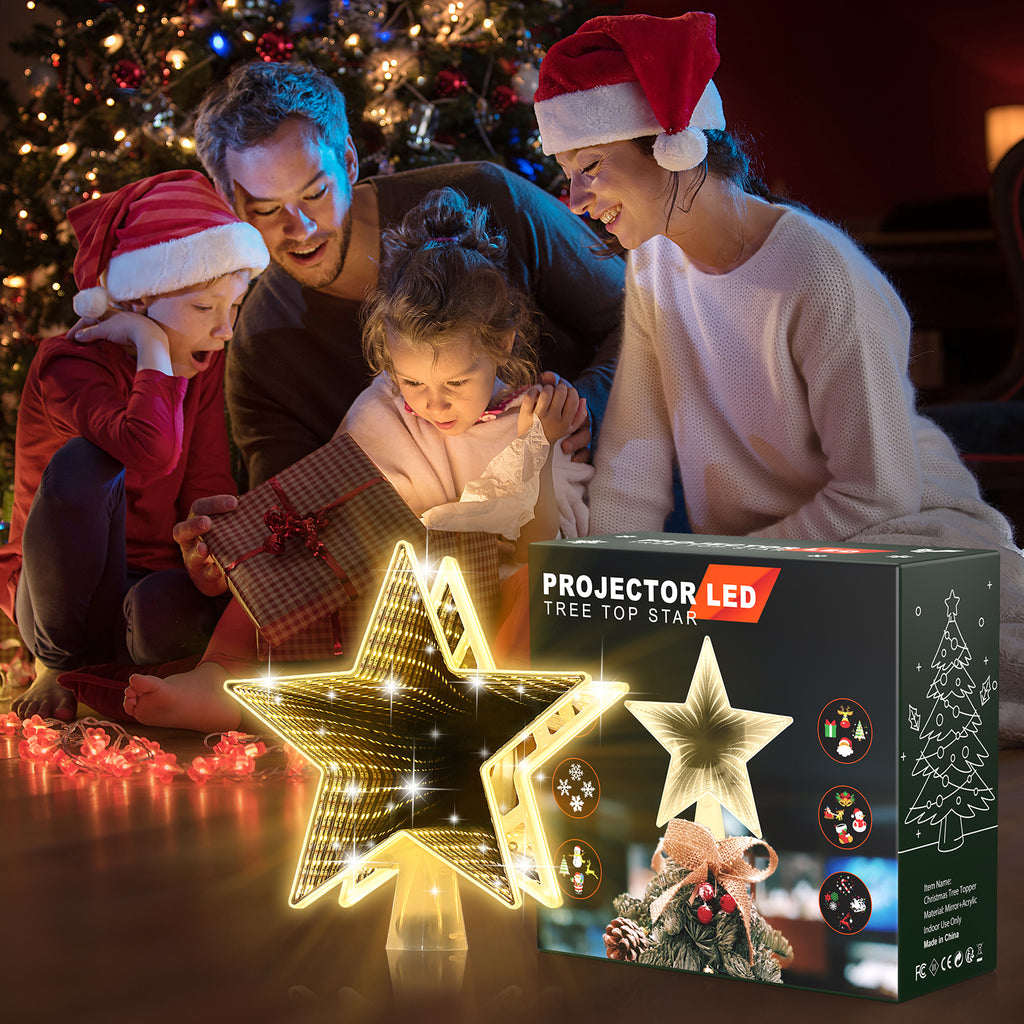 Christmas Tree Topper Star（Warm Color）